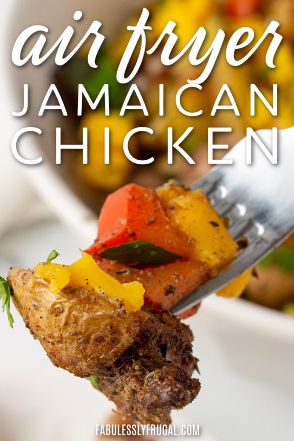 Simple Jamaican Jerk Chicken Sheet Pan Dinner in the Air Fryer