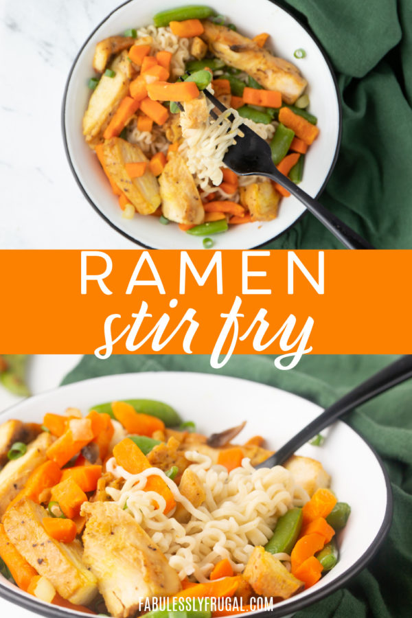 Easy 3 Ingredient Ramen Noodle Stir Fry Recipe (Air Fryer Instructions