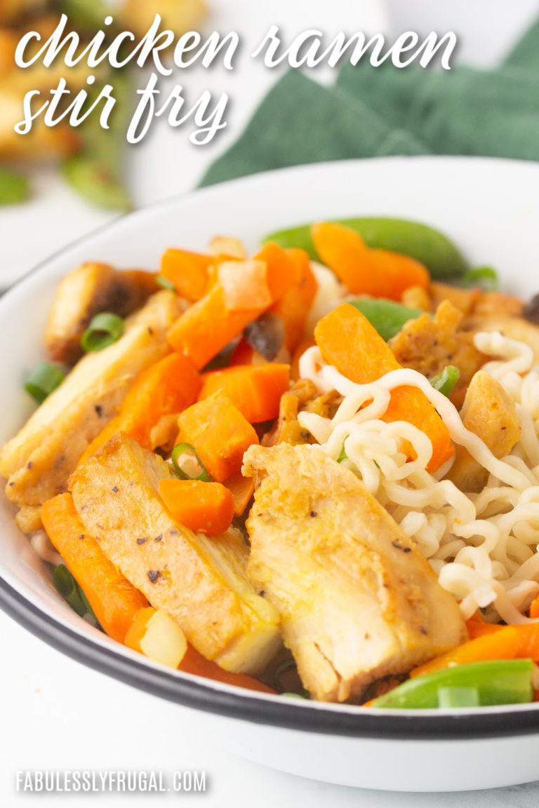 Easy 3 Ingredient Ramen Noodle Stir Fry Recipe (Air Fryer Instructions