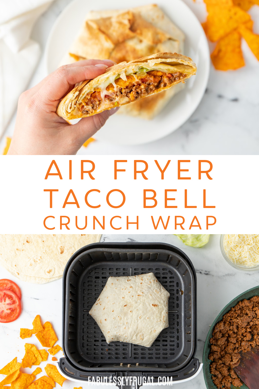 air fryer taco bell crunch wrap
