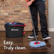 O-Cedar Spin Mop & Bucket Floor Cleaning System + Extra Microfiber...