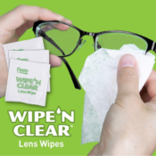 150-Count Flents Wipe'N Clear Lens Wipes Anti Streak Fast Drying, White...