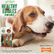 2 Count Nylabone Healthy Edibles Dog Bone Treats, Medium as low as $4.60...