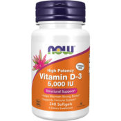 240-Count NOW Supplements, Vitamin D-3 5,000 IU Softgels as low as $9.70...