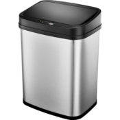 Today Only! 3-Gallon Insignia Automatic Trash Can, Stainless Steel $20...