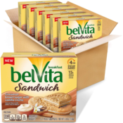 30-Pack Belvita Sandwich Cinnamon Brown Sugar & Vanilla Creme Breakfast...
