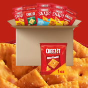 42-Pack Cheez-It Baked Snack Cheese Crackers, 4 Flavor Variety Packs as...