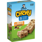 58-Pack Quaker Chewy Peanut Butter Chocolate Chip Granola Bars $14.32 (Reg....