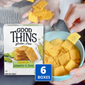 6 Boxes Good Thins Jalapeño & Lime Corn & Rice Snacks Gluten Free...