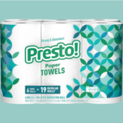 6 Huge Rolls Presto! Flex-a-Size Paper Towels as low as $10.22 After Coupon...
