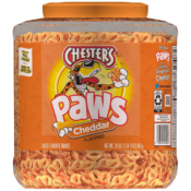 Chester's Paws Cheddar Puffs Snack, 20 Oz Barrel $6.38 After Coupon (Reg....