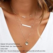 Dainty Layered Necklace $7.49 After Code (Reg. $14.99) - FAB Ratings! Handmade...