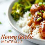 Honey garlic meatballs