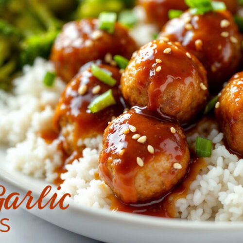 Honey garlic meatballs