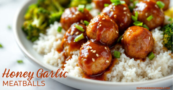 Honey garlic meatballs