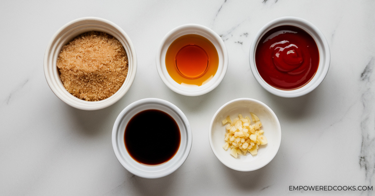 ingredients for honey garlic sauce