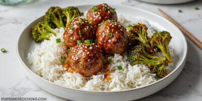 honey garlic meatballs in the instant pot, air fryer or slow cooker