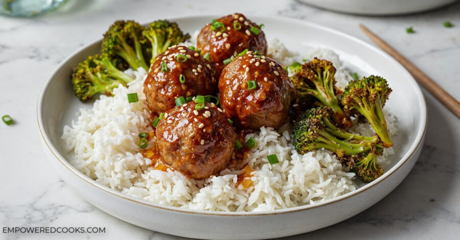 honey garlic meatballs in the instant pot, air fryer or slow cooker