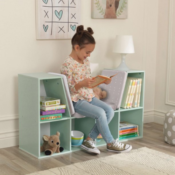 KidKraft 6-Shelf Wooden Bookcase with Cushioned Reading Nook $73 Shipped...