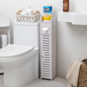 Small Bathroom Storage Cabinet with Doors and Shelves $27.86 After Coupon...