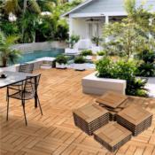 Give a Cozy Hardwood Decor Feel to Your Backyard, Patio or Garden with...