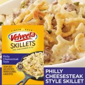 FOUR Velveeta Cheesy Skillets Philly Cheesesteak Style Dinner Kits as low...