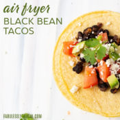 air fryer black bean tacos