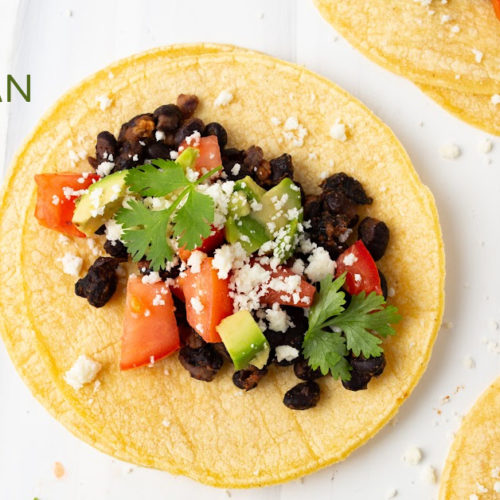 air fryer black bean tacos