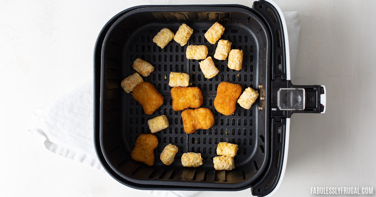 how to air fry tater tots and chicken nuggets
