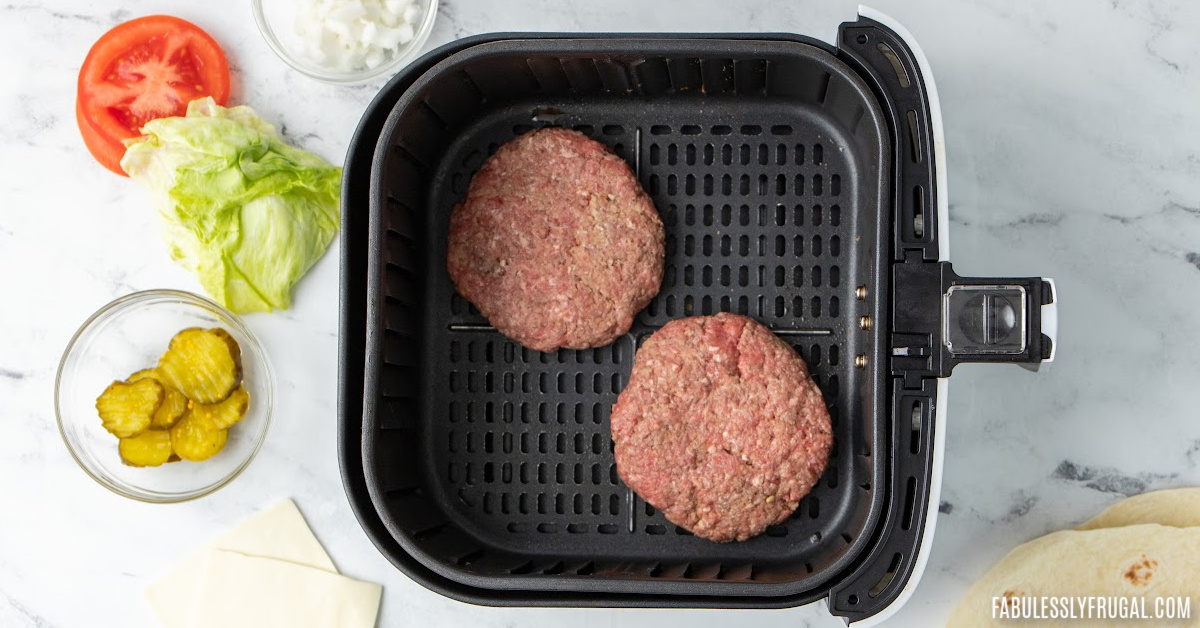 how to make a burger patties in the air fryer