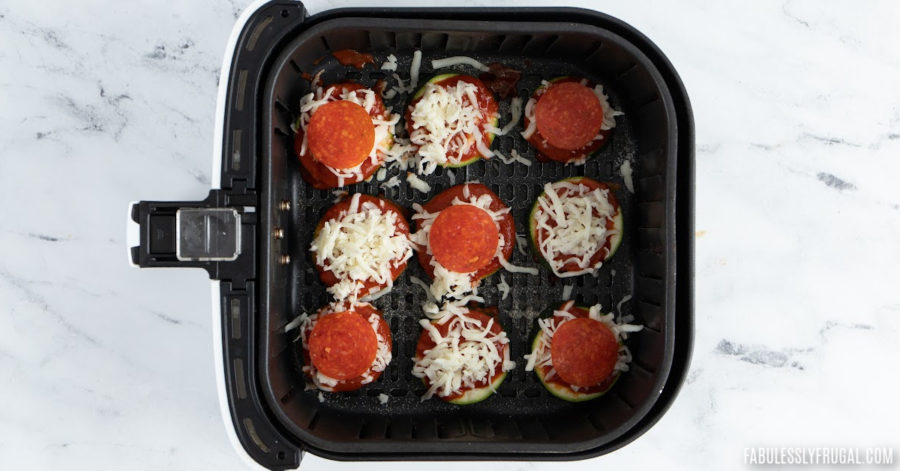 Air Fryer Zucchini Pizza Bites Recipe - Fabulessly Frugal