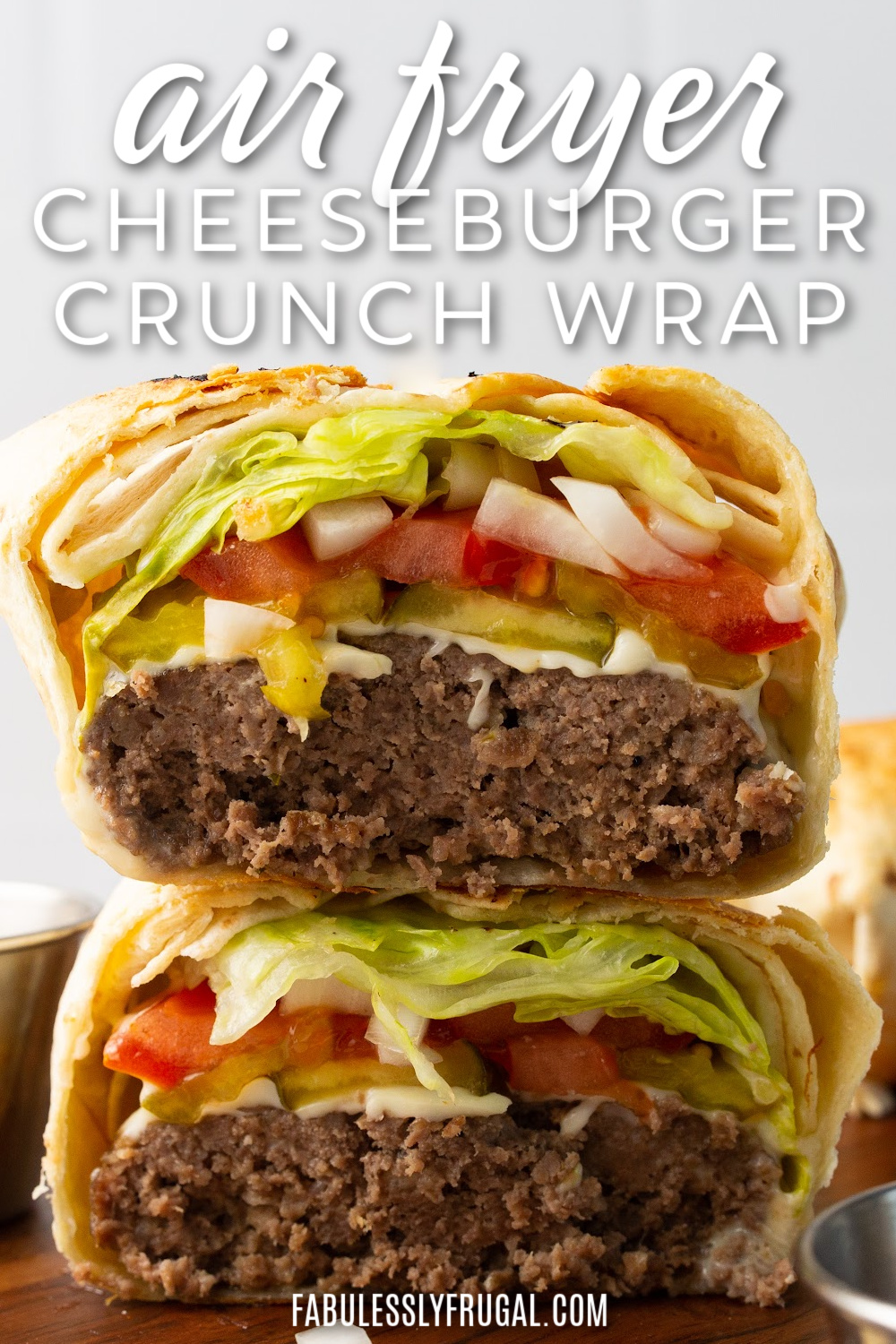 air fryer cheeseburger crunch wrap