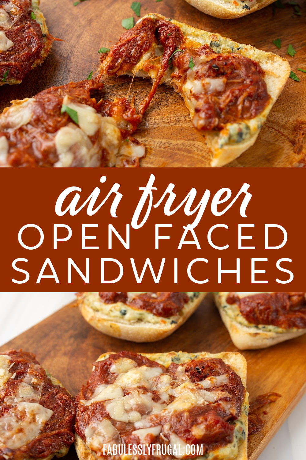 air fryer open faced sandwiches