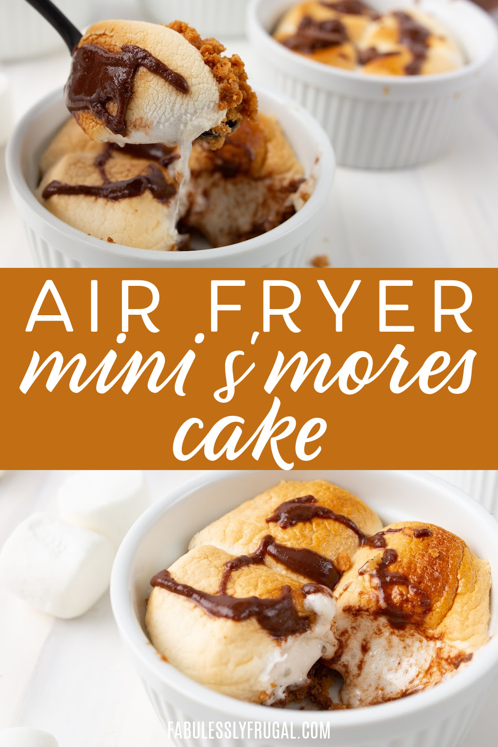 air fryer mini smores cakes