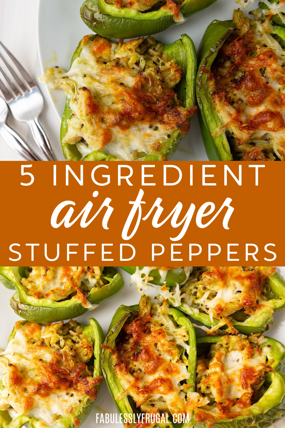 5 ingredients air fryer stuffed peppers