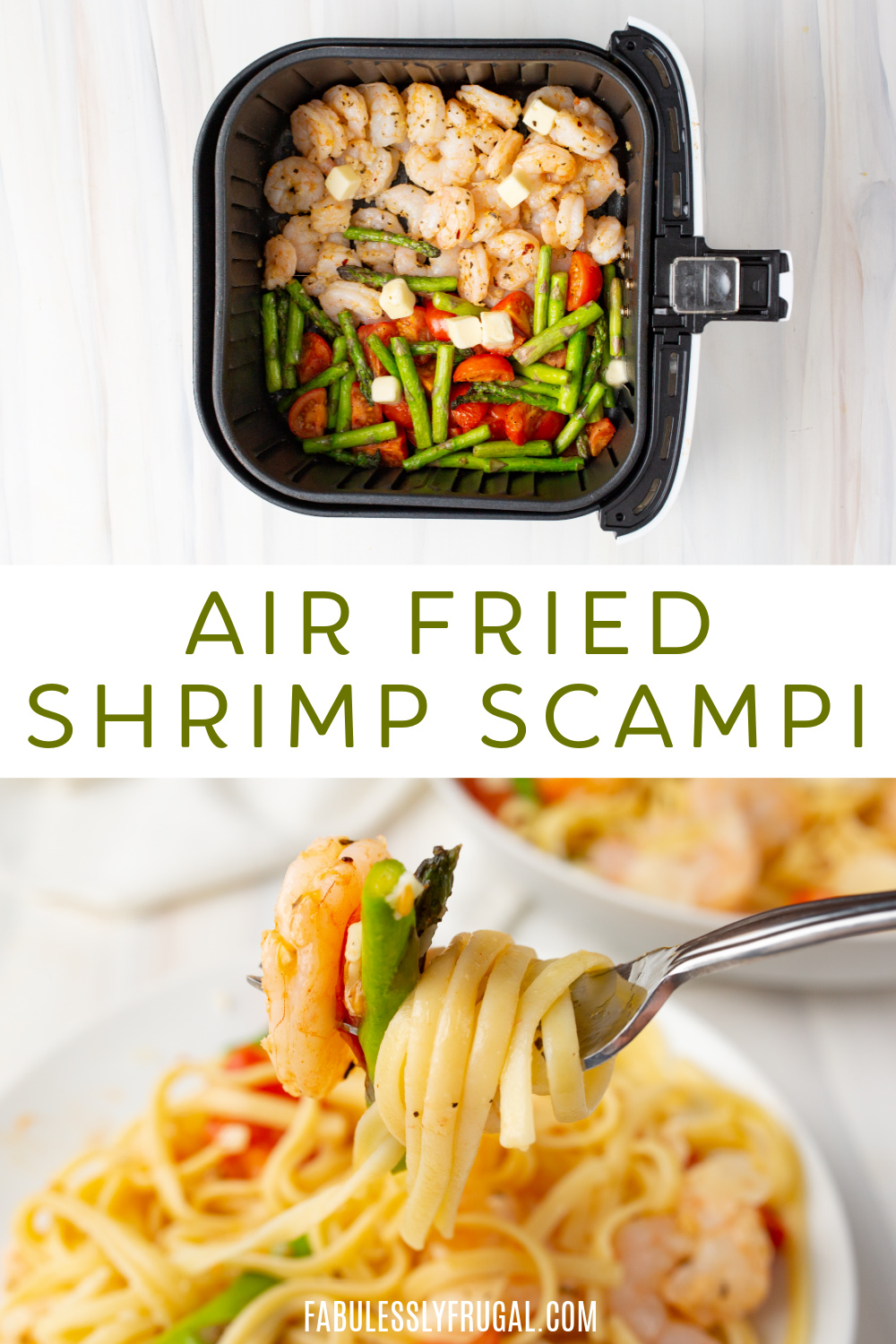 Air Fried shrimp scampi no wine