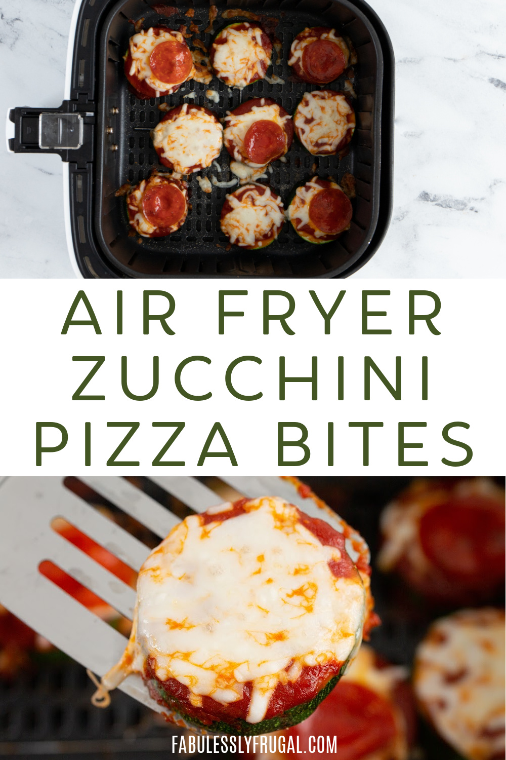 air fryer zucchini pizza bites