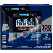 100-Count Finish Quantum Powerball Dishwasher Detergent Tablets $13.78...