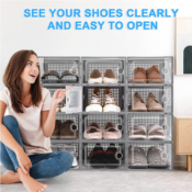 12-Pack Shoe Organizer Storage Boxes $29.99 Shipped Free (Reg. $44.99)...