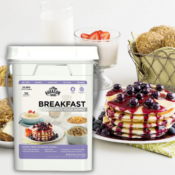 162 Servings Augason Farms Breakfast Emergency Food Supply Pail $68 Shipped...