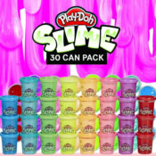 30 Cans Play-Doh Slime $11.58 (Reg. $29) - $0.39/Can, Assorted Rainbow...