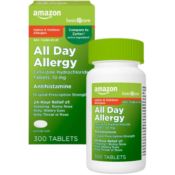 300-Count Amazon Basic Care All Day Allergy Antihistamine Tablets as low...