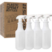 4-Pack Heavy Duty Leak Proof Plastic Spray Bottles $4.53 (Reg. $10) - $1.13/...