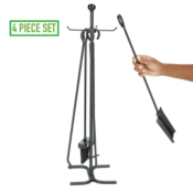 4-Piece Stand Alone Fire Place Accessories Set $19.99 (Reg. $39.99) - Everything...