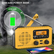 5-Way Solar Hand Crank Weather Radio with LCD Display $18 After Code (Reg....