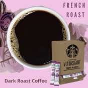 50-Count Starbucks VIA Instant Coffee, French Roast Dark Coffee as low...