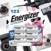 6-Count Energizer CR-123 3V Photo Lithium Batteries as low as $7.47 Shipped...