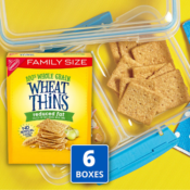 6-Pack Wheat Thins Whole Grain Crackers Family Size, Reduced Fat as low...