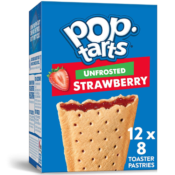 96-Count Pop-Tarts Unfrosted Strawberry Breakfast Toaster Pastries as low...