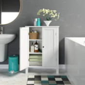 Keep Everything Organized With Bathroom Storage Floor Cabinet for only...